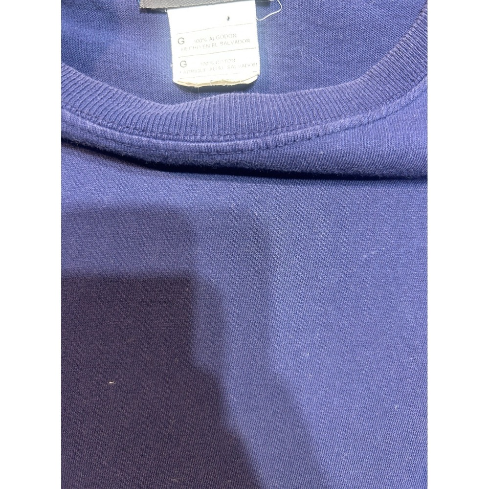 Vintage Speedo Mens Short Sleeve T-Shirt Navy Blue cotton Single Stitch Size L - Picture 7 of 16